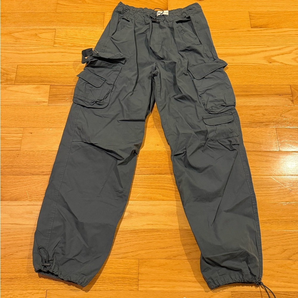 Zara Women's Gray Blue Cargo Pants